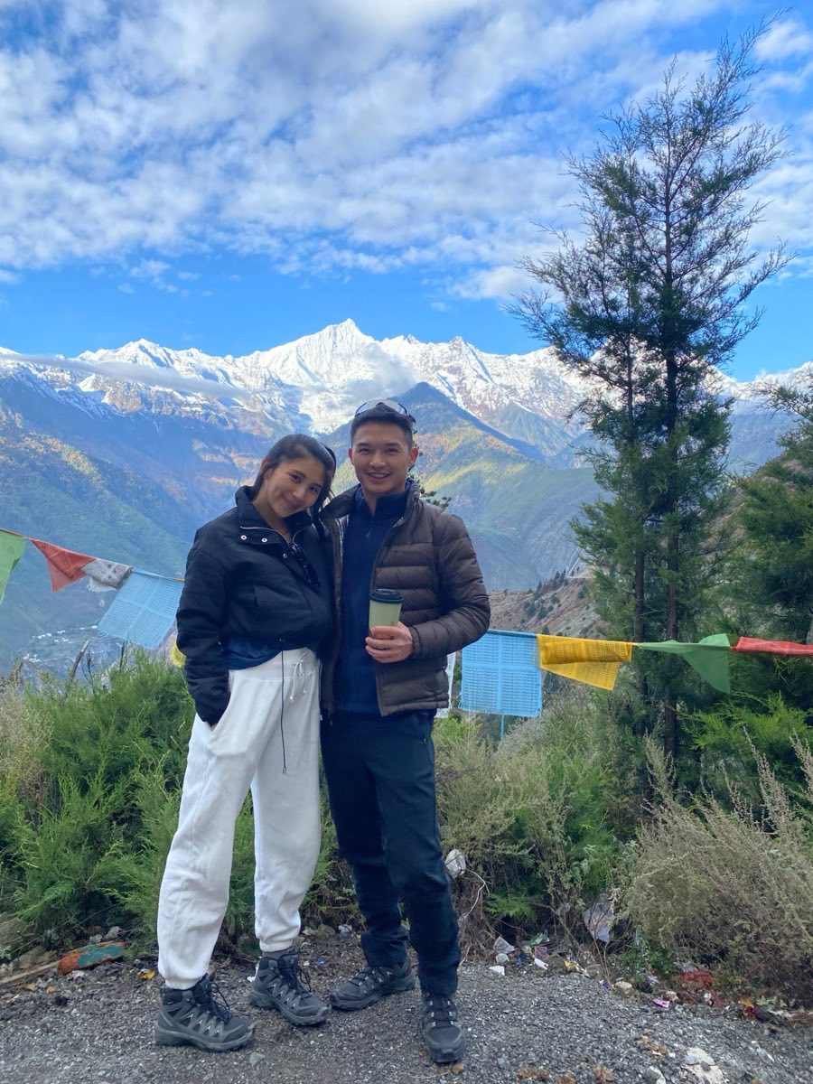 Eric and Sandy at Meili Snow Mountain, Yunnan